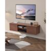 VEVOR TV Schrank hängend Wandhalterung, Hängeschrank 52 kg belastbar Weiß 152 cm Länge