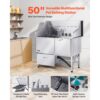 VEVOR 304 Edelstahl-Hundewaschstation, 127 cm große Pflegebadewanne mit rutschfester, flacher Rampe – Bild 2