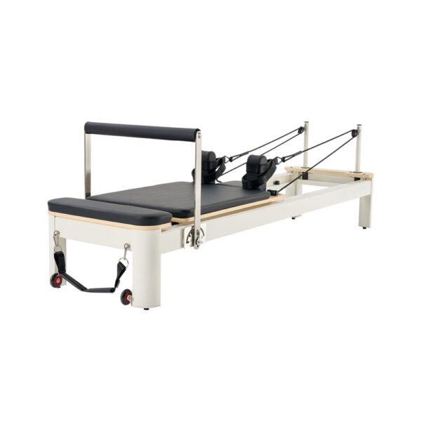 VEVOR Pilates Reformer Maschine Pilates-Bett aus Aluminium mit Sitzbox & doppeltem Widerstand, Feder & Kordel