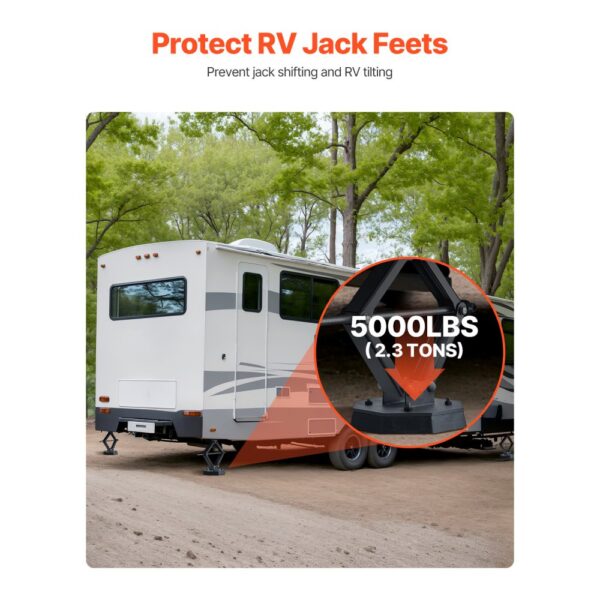 VEVOR 4 Stk. Nivellierpads für Wohnmobile Anhänger-Wagenheberpads aus Gummi 2300 kg belastbar (pro Pad) – Bild 2