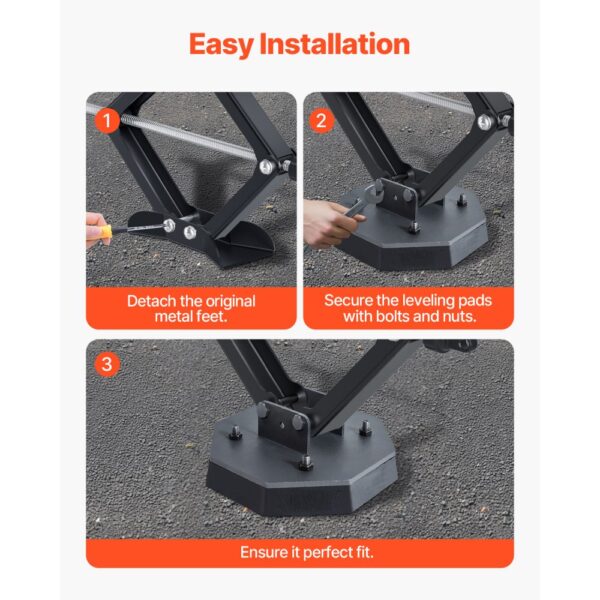 VEVOR 4 Stk. Nivellierpads für Wohnmobile Anhänger-Wagenheberpads aus Gummi 2300 kg belastbar (pro Pad) – Bild 5