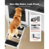 VEVOR Hundewaschstation Edelstahl, 1500x700x1495mm Tierpflegewanne mit Treppe, Duschkopf & Seifenhalter – Bild 3