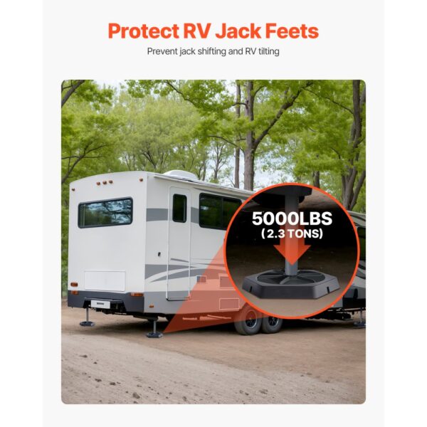 VEVOR 4 Stk. Nivellierpads für Wohnmobile Anhänger-Wagenheberpads aus Gummi 2300 kg belastbar (pro Pad) – Bild 2