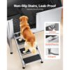 VEVOR Hundewaschstation Edelstahl, 1270x700x1545 mm Tierpflegewanne mit Treppe, Duschkopf & Seifenhalter – Bild 3