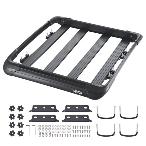 VEVOR Dachgepäckträgerkorb Autodachkorb (1216 x 1020 x 142 mm) universeller Dachgepäckträger aus rostfreiem