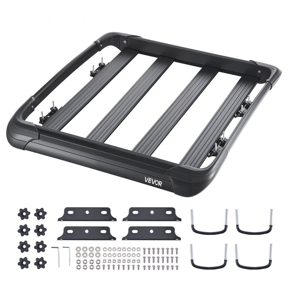 VEVOR Dachgepäckträgerkorb Autodachkorb (1216 x 1020 x 142 mm) universeller Dachgepäckträger aus rostfreiem