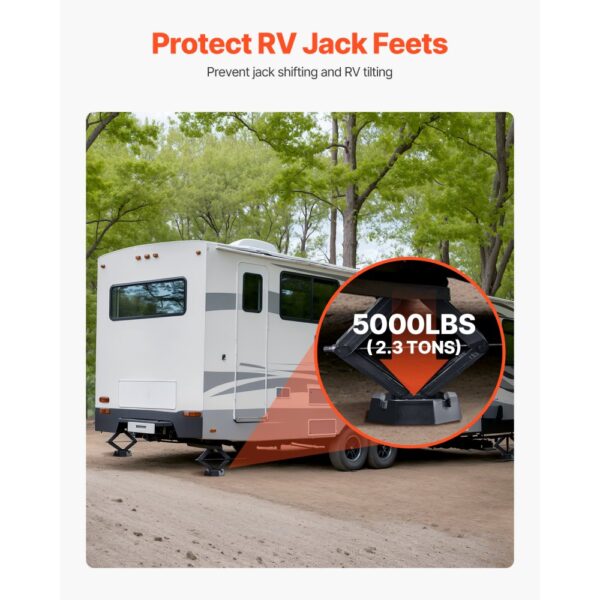 VEVOR 4 Stk. Nivellierpads für Wohnmobile Anhänger-Wagenheberpads aus Gummi 2300 kg belastbar (pro Pad) – Bild 2