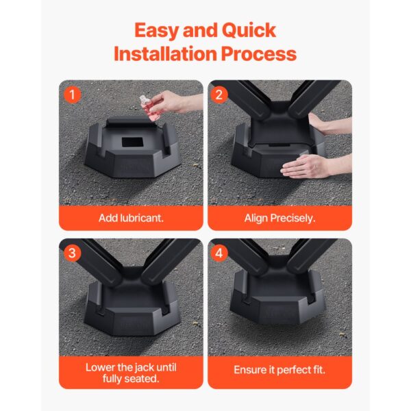 VEVOR 4 Stk. Nivellierpads für Wohnmobile Anhänger-Wagenheberpads aus Gummi 2300 kg belastbar (pro Pad) – Bild 5