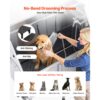 VEVOR Hundewaschstation Edelstahl, 1270x580x1495 mm Tierpflegewanne mit Rampe, Duschkopf & Seifenhalter – Bild 4