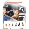 VEVOR Hundewaschstation Edelstahl, 1270x580x1495 mm Tierpflegewanne mit Rampe, Duschkopf & Seifenhalter – Bild 4