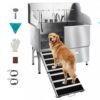 VEVOR 304 Edelstahl-Hundewaschstation, 127 cm große Pflegebadewanne mit rutschfester, flacher Rampe