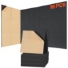 VEVOR 18er-Pack Akustikpaneele mit Selbstklebeband, 300x300x10 mm schalldichte Schaumstoffplatten, für Zuhause