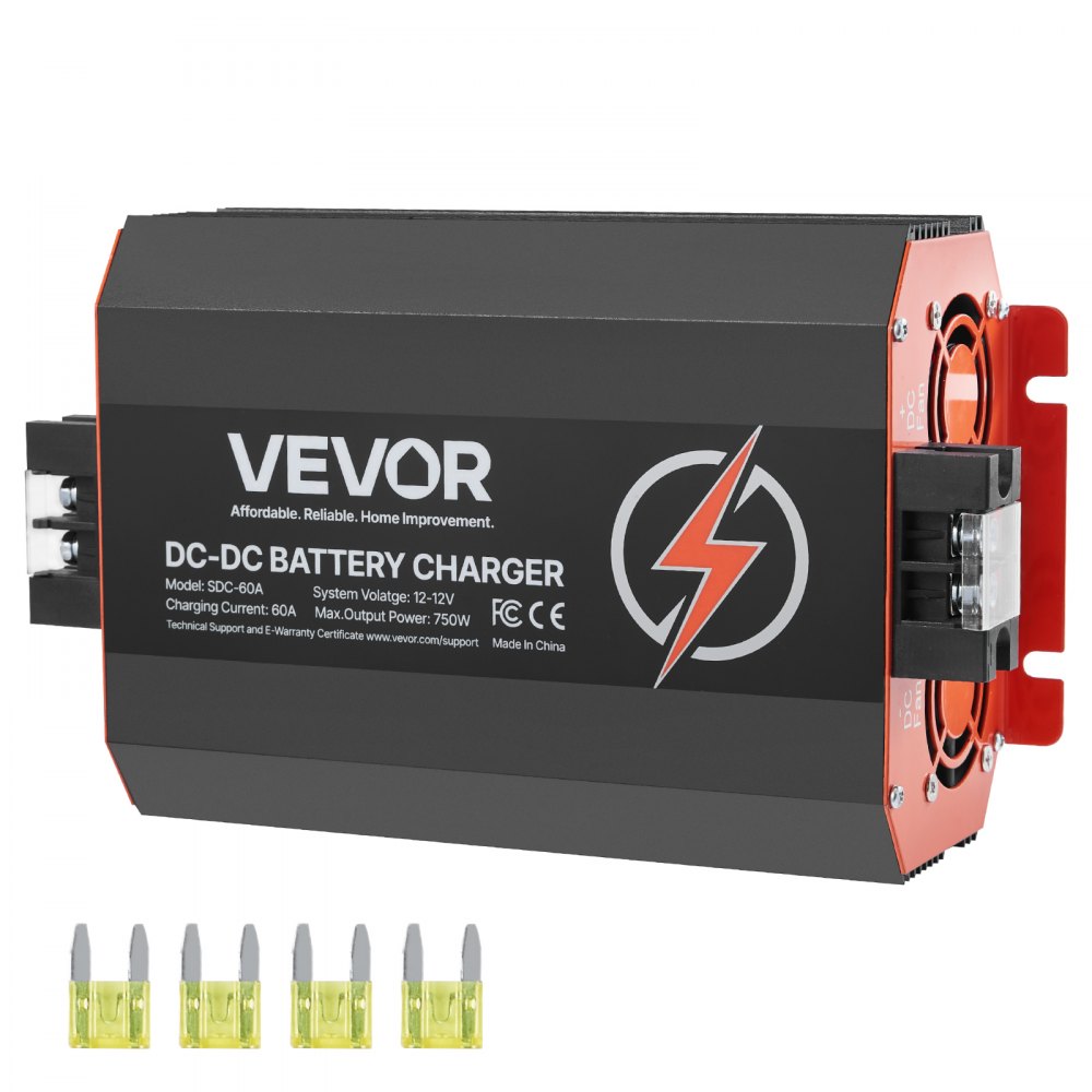 VEVOR 12 V 60 A DC/DC-Batterieladegerät, 750 W, GEL- und Nassbatterien