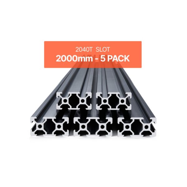 VEVOR 5er Set 2000 mm T-Nut 2040 Aluminium-Strangpressprofil, Nutenprofil für 3D-Drucker, CNC-Maschine DIY