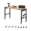 VEVOR Werkbank 1524x559x711-1030mm, 907 kg Tragkraft, Werktisch mit Steckdose