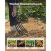 VEVOR Dunggabel, 5-Zinken-Gartenheugabel mit Mistgabel, 1050 mm Heugabel – Bild 2