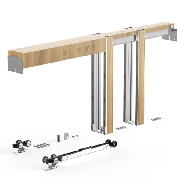 VEVOR Schiebetürrahmen-Set für 610–914 mm breite & 2032 mm hohe Türen, für Wohnzimmer