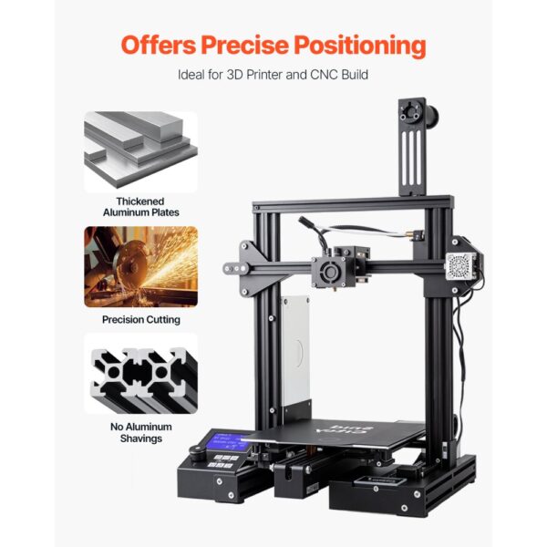 VEVOR 10er Set Aluprofil, 1000 mm T-Nut 2020 Aluminium-Strangpressprofil, Nutenprofil für 3D-Drucker – Bild 5