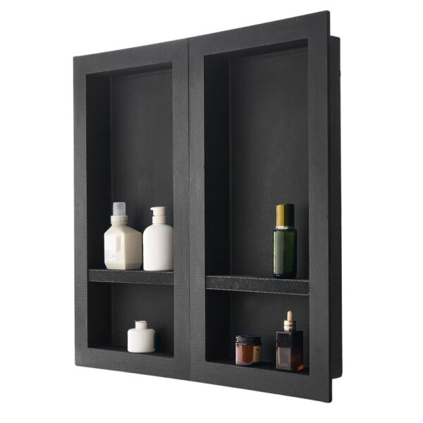 VEVOR Duschnische, 40,6 x 81,3 cm + 40,6 x 81,3 cm Wandnische mit beweglichem Regal