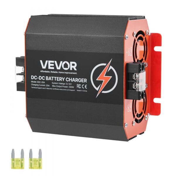 VEVOR 12 V 20 A DC/DC-Ladegerät, 250 W, GEL- und Nassbatterien, intelligentes mehrstufiges Laden VEVOR 12 V 20 A DC/DC-Ladegerät, 250 W, GEL- und Nassbatterien, intelligentes mehrstufiges Laden
