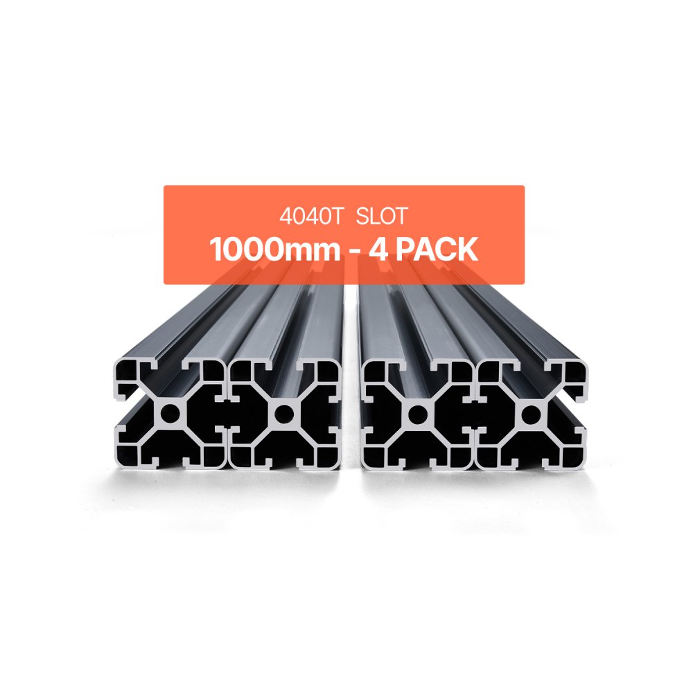 VEVOR 4er Set Aluprofil 1000 mm T-Nut 4040 Aluminium Profil, Nutenprofil für 3D-Drucker, CNC-Maschine DIY