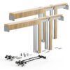 VEVOR Schiebetürrahmen-Set für 1219–1829 mm breite & 2032 mm hohe Türen, für Wohnzimmer