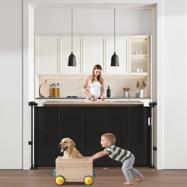 VEVOR einziehbares Babygitter (87 cm hoch ausziehbar bis 1400 mm breit) ausziehbares Gitter für Kinder