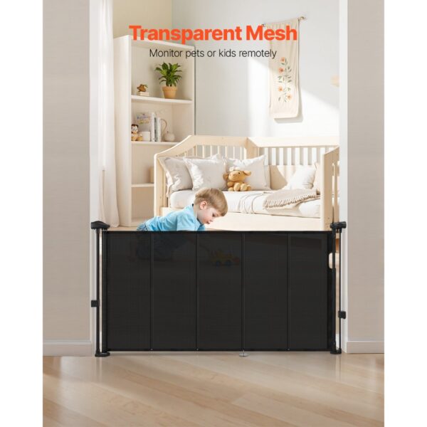 VEVOR einziehbares Babygitter (87 cm hoch ausziehbar bis 1400 mm breit) ausziehbares Gitter für Kinder – Bild 4