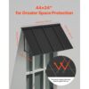 VEVOR Fenstermarkise 112,5x61x61 cm, Türvordach, Überdachung mit dreieckigem Stahlrahmen für Türen – Bild 4
