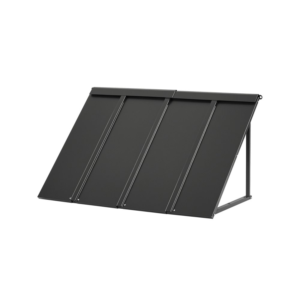 VEVOR Fenstermarkise 112,5x61x61 cm, Türvordach, Überdachung mit dreieckigem Stahlrahmen für Türen
