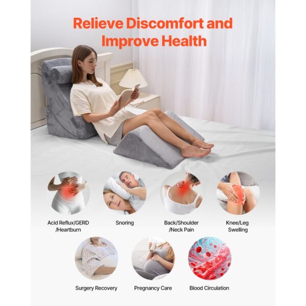 VEVOR Orthopädisches Bett Keilkissen, 4-teilig, Unterstützung für Bein – Bild 5
