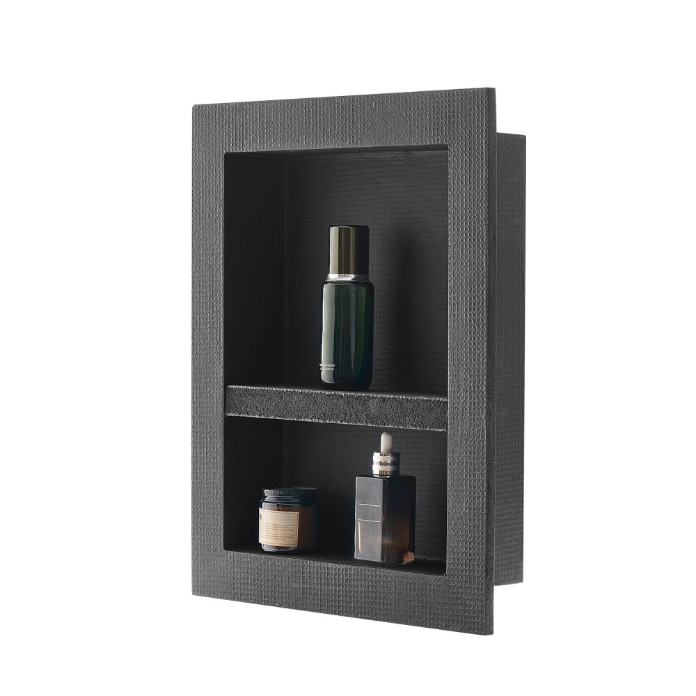 VEVOR Duschnische, 10,16x40,64x50,8 cm, Wandnische mit beweglichem Trennregal