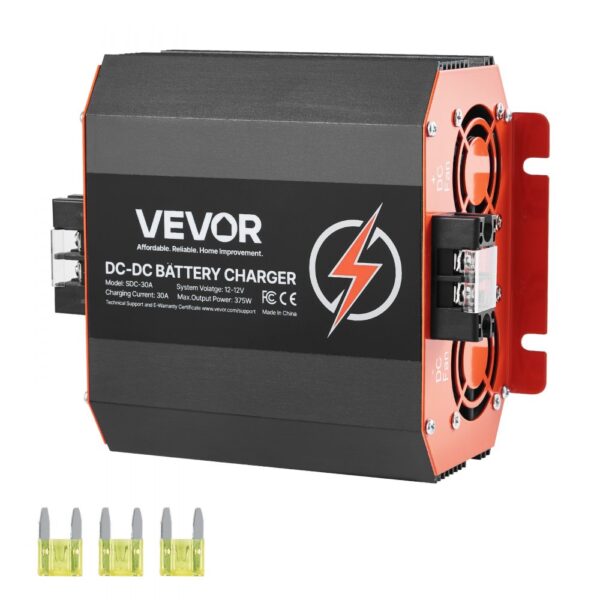 VEVOR 12 V 30 A DC/DC-Batterieladegerät, 375 W, Ladegerät für Blei-Säure