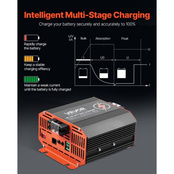 VEVOR 12 V 30 A DC/DC-Batterieladegerät, 375 W, Ladegerät für Blei-Säure – Bild 5