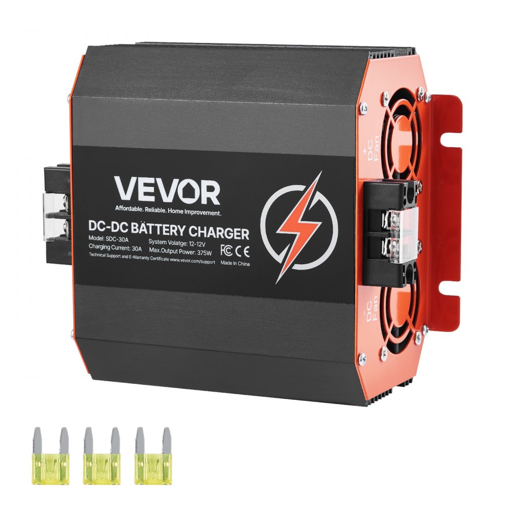 VEVOR 12 V 30 A DC/DC-Batterieladegerät, 375 W, Ladegerät für Blei-Säure