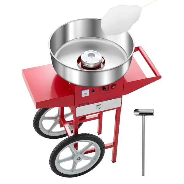 VEVOR elektrische Zuckerwattemaschine kommerzielle Zuckerwattegeräte mit Wagen (1000 W) mit 52 cm VEVOR elektrische Zuckerwattemaschine kommerzielle Zuckerwattegeräte mit Wagen (1000 W) mit 52 cm