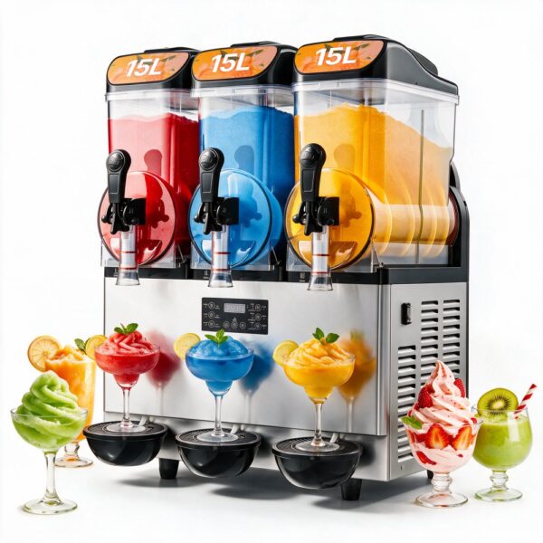 VEVOR Gewerbliche Slush Eis Maschine 45 L Slushie-Maker mit 3 Tanks VEVOR Gewerbliche Slush Eis Maschine 45 L Slushie-Maker mit 3 Tanks