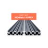 VEVOR 4er Set Aluprofil 1000 mm T-Nut 2040 Aluminium-Strangpressprofil, Nutenprofil für 3D-Drucker, Schwarz