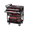 VEVOR Werkzeugwagen 785x450x945 mm, 181 kg Tragkraft, Werkstattwagen mit 2 Schubladen
