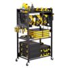 VEVOR Werkzeugwagen mit 4 Ebenen, Tragkraft 68 kg, Montagewagen für die Garage, 560x350x970 mm