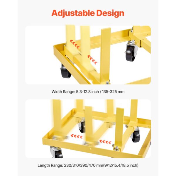 VEVOR Motorständer Motorhebewagen (340 kg belastbar) mit einstellbarer Breite & Länge – Bild 3 VEVOR Motorständer Motorhebewagen (340 kg belastbar) mit einstellbarer Breite & Länge – Bild 3