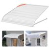 VEVOR Fenstermarkise 101,6x106,6x51 cm, leichte & stabile Aluminium-Außenmarkisen, Schutz vor Regen