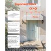 VEVOR Fenstermarkise 101,6x106,6x51 cm, leichte & stabile Aluminium-Außenmarkisen, Schutz vor Regen – Bild 5