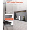 VEVOR Duschnische, 10,16x33,02x63,5 cm, versenkte Wandnische mit LED-Streifen – Bild 2