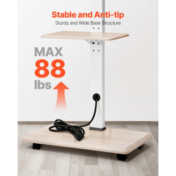 VEVOR rollbarer TV-Ständer Fernsehständer für 812,8-1778 mm TVs bis zu 40 kg – Bild 4