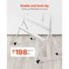 VEVOR TV-Ständer rollbarer TV-Wagen für 889–2540 mm Fernseher Fernsehständer TV Standfuß bis zu 90 kg – Bild 4