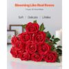 VEVOR Künstliche Blumen Rosen, 500 Stück Kunstblumen, Rote Gefälschte Rose mit Stielen – Bild 2