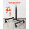 VEVOR rollbarer TV-Ständer Standfuß Fernsehstand für 431,8-1397 mm flach & Curved-TVs – Bild 4