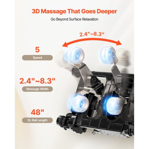 VEVOR Massagesessel Ganzkörpermassagesessel Zero Gravity mit SL-Schiene & 18 Auto-Modi – Bild 4 VEVOR Massagesessel Ganzkörpermassagesessel Zero Gravity mit SL-Schiene & 18 Auto-Modi – Bild 4