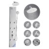 VEVOR Duschpaneel-Turmsystem (3 in 1) mit Regenwasserfall-Duschkopf, mit Handbrause & 6 kleiner Massagedüsen